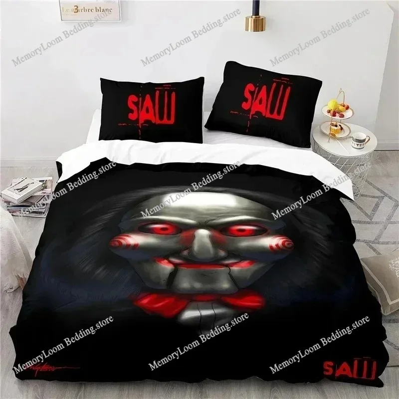 Horror Saw Movie Bedding Set Twin Queen Size Duvet Cover Pillowcase Bed Kids Adult Boys Girls Fashion Home Textileextile