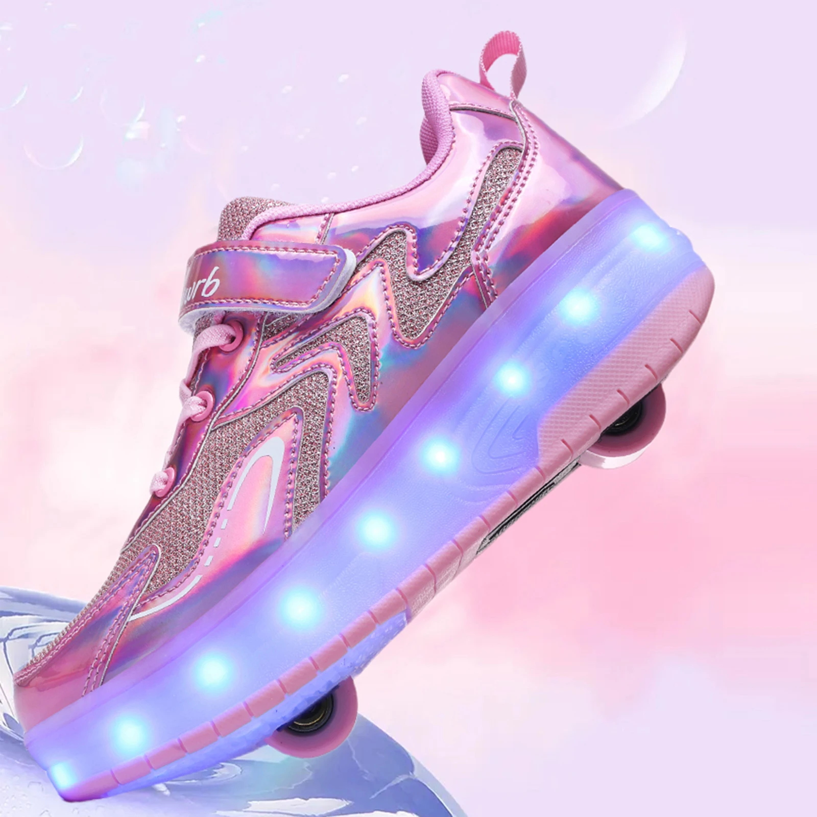 

2025 Winter Boys' & Girls' Roller Sneakers: Kids' Wear-Resistant Invisible 4-Wheel Auto-Retractable Sports Shoes