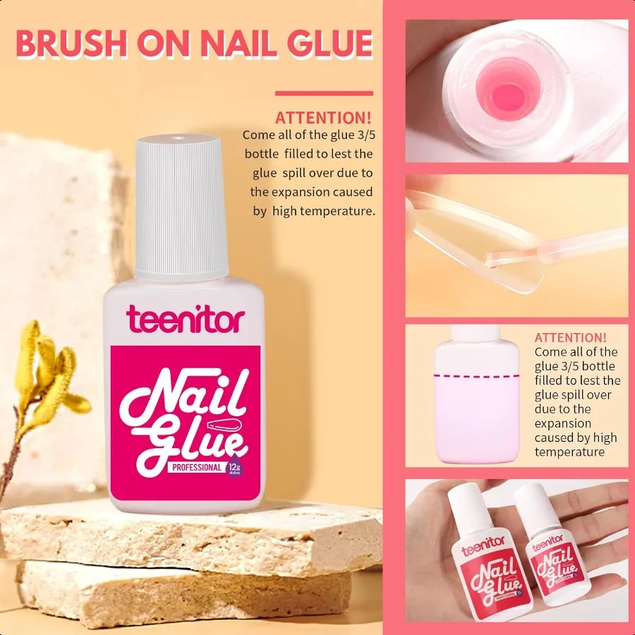 Clear Coffin Nail Tips Set Lange acryl nagelkit Volledige dekking Clear Pr On Nails 600-delige nepnagels met lijm Acryl nagelknipper