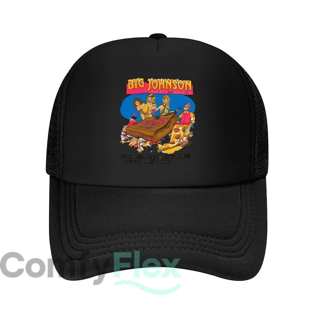 Big Johnson 30 - Minute Pizza Dash Fashion Mesh Baseball Cap Breathable Casual  Hats Outdoor For Men's And Women's