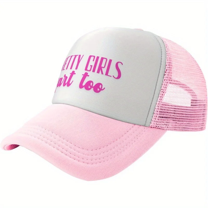 1pc Unisex Trucker Cap, Casual Style Snapback Hat with 
