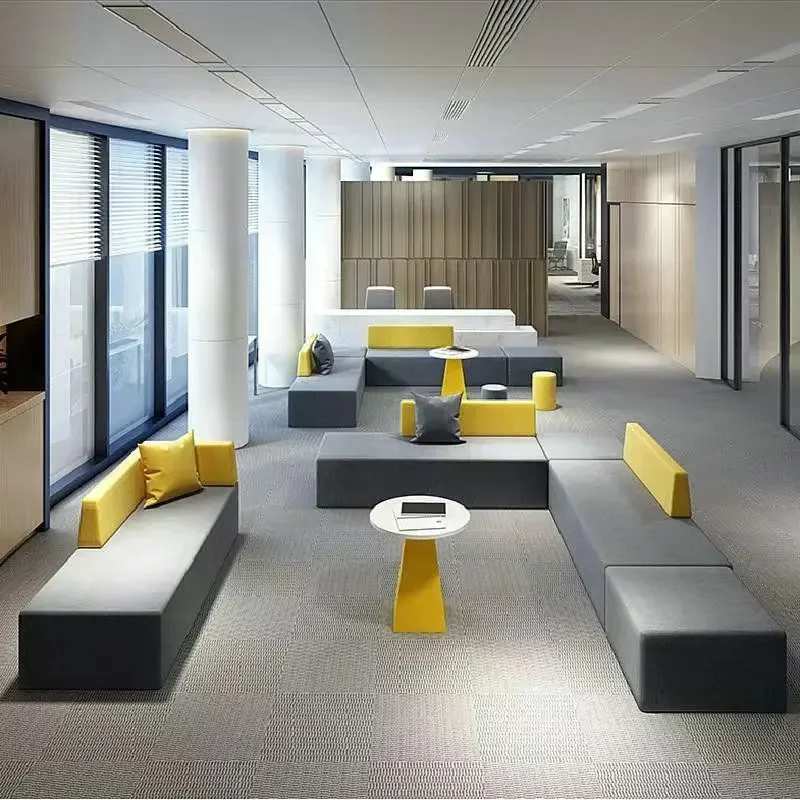 Office Sofa Coffee Table Modern Training Institution Sofa Reception Rest Area Creative Sofa