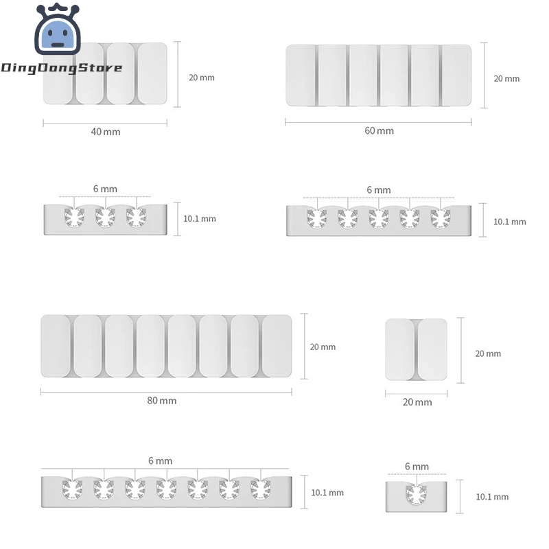 Data Cable Storage Cable Winder Charging Cable Data Cable Protection Organizer Holder Fixed Cable Clip Silicone Cable Organizer