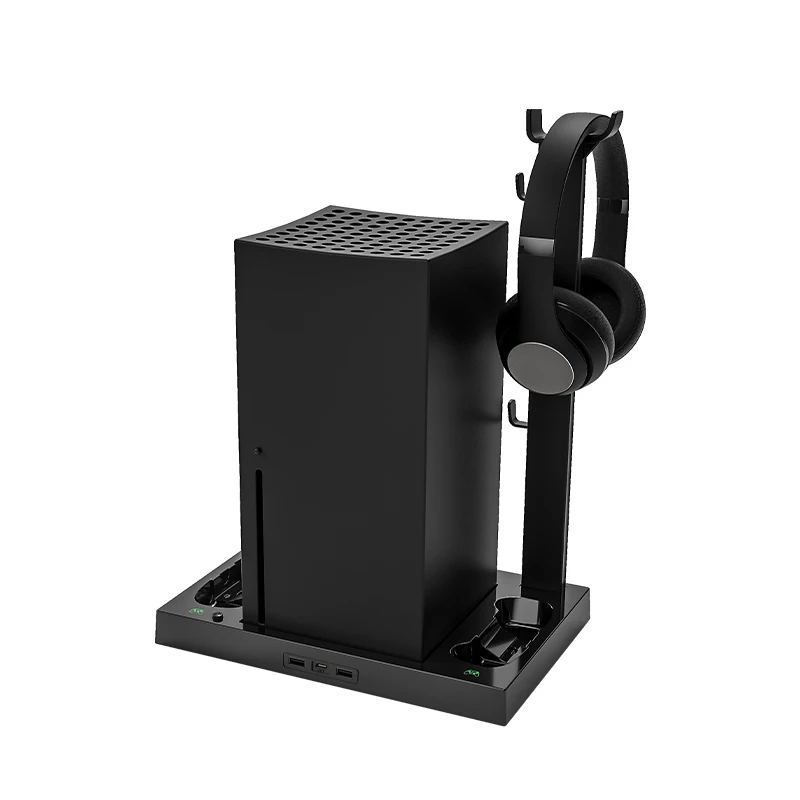 

Cooling Fan Charge Stand for X-box SX Console and Controller Vertical Dual Charger Station with 2 x 1400mAh Rechargeable Battery