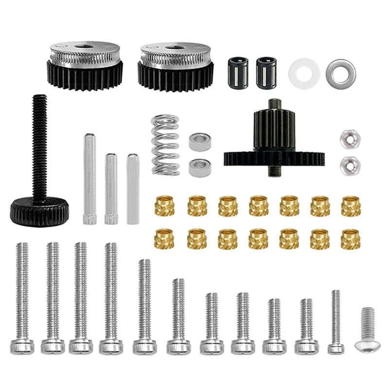 For HGX LITE Extruder Gear Set Large Gear Clockwork2 Hardened Steel+PA66 HRC60 Gears For 3D Printer VORON2.4 Gear Set Kit