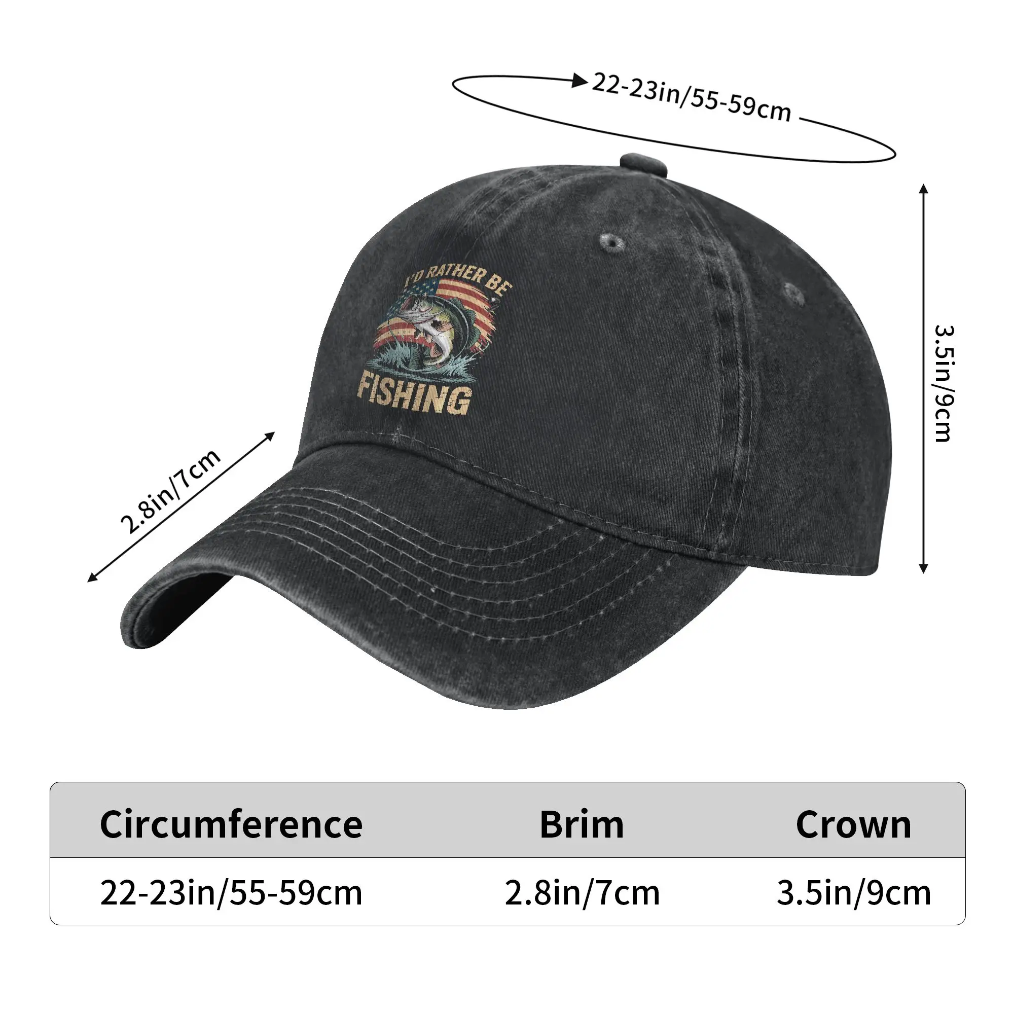 I’d Rather Be Fishing Funny Fishing Dad Casual Baseball Cap  Tennis Skate Trucker Hat Summer Sun-Proof Men Adult y2k Cool Caps