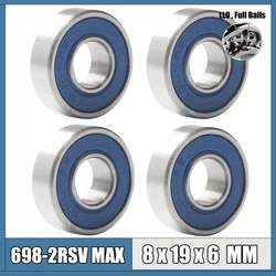 698 2RSV MAX Bearing 8*19*6 mm 4Pcs C2 Full Balls Bicycle Pivot Repair Parts 698 2RS RSV Ball Bearings 698-2RS 698LLU