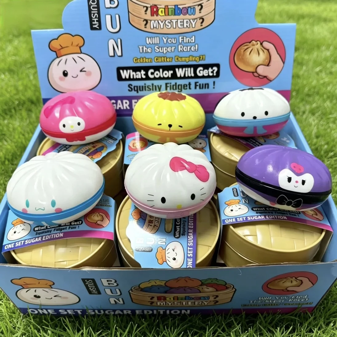 

Cute small cage buns shape slow rebound decompression toy blind box pinch music children and adults party small gift