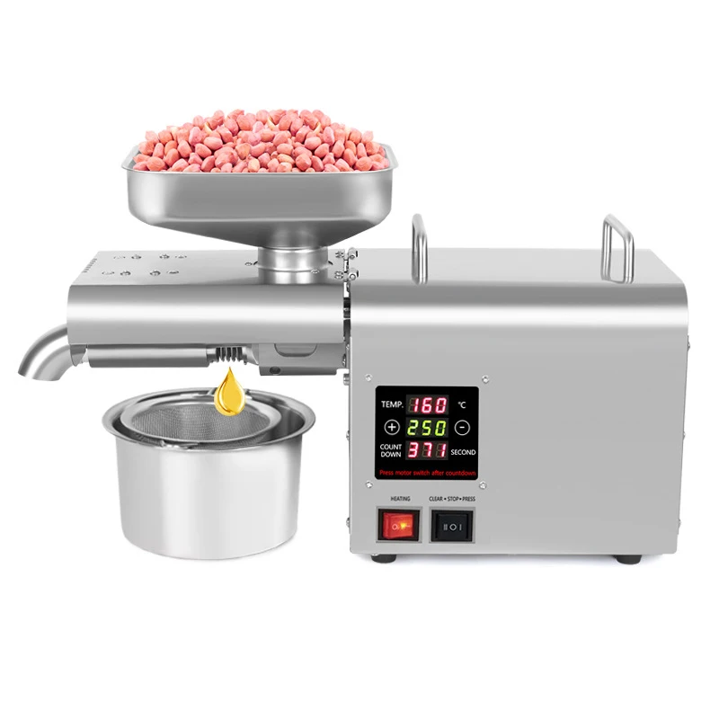 K28S Automatic Oil Press, Digital Temperature Control FLaxseed Oil Extractor, Peanut Oil Press, 5-7KG