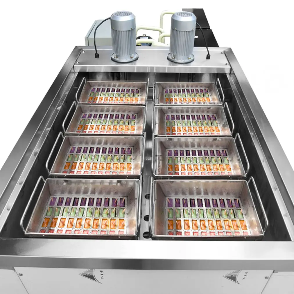 New High 8-Mold CE Certified Air-Cooled Ice Cream Popsicle Machine Milk Fruit Raw Material 110V/220V/380V 1 Year Warranty