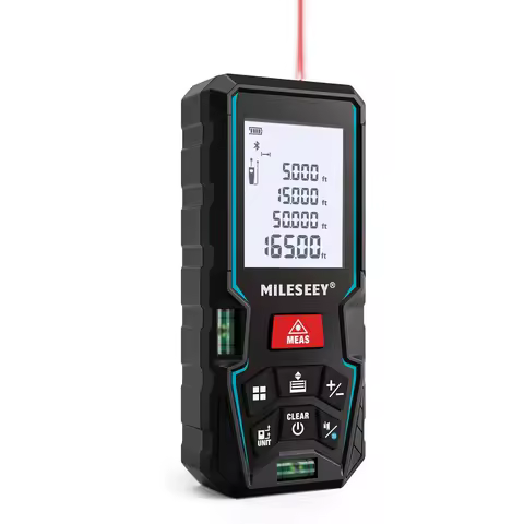 Telêmetros a laser Mileseey D5T com Bluetooth, medidor de distância com 2 bolhas de nível de espírito, fita métrica a laser com precisão de ± 2 mm