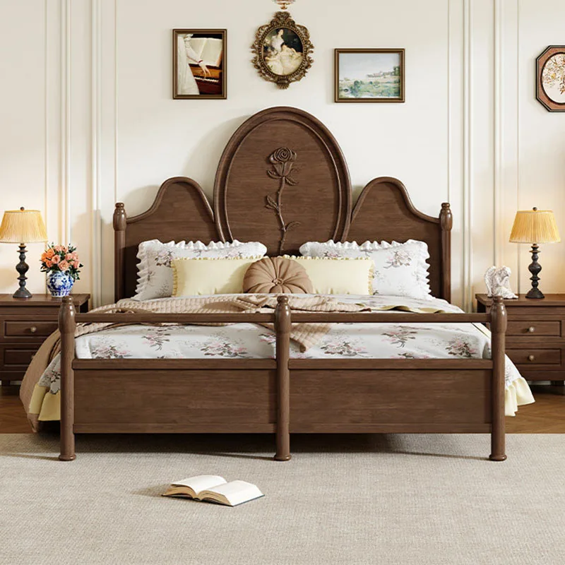 Modern European Bed Double Frame Headboards Space Saving Sleeping Bed Safe Fashion Letto Matrimoniale Lounge Suite Furniture