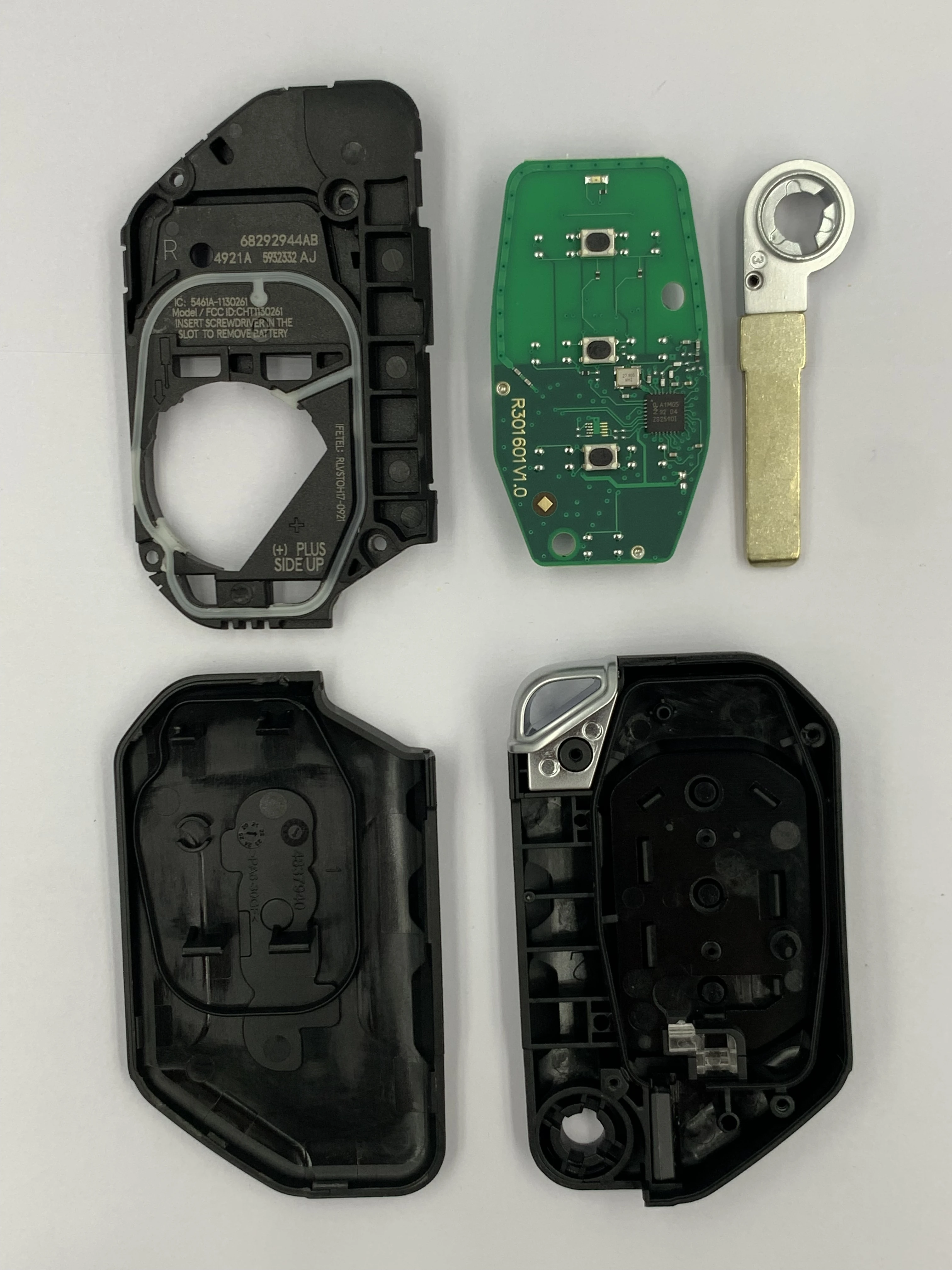 Aftermarket FCCID: OHT1130261 Proximity Key Fob For Jeep Wrangler Gladiator 2018+ Remote 4A Chip 433MHz P/N: 68416784AA Car Key