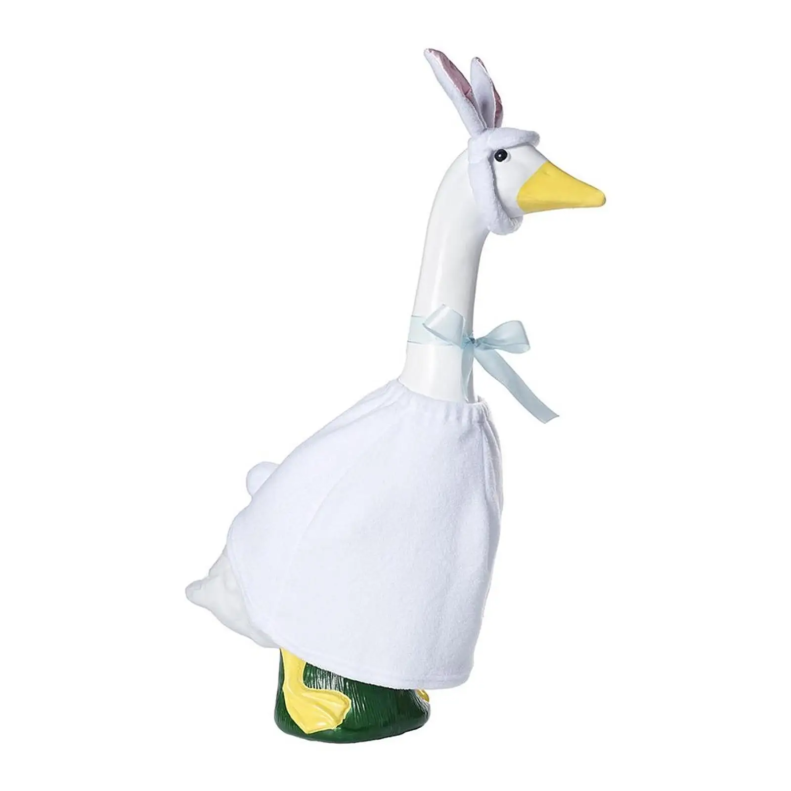 Garden Outdoor Bunny Headband Porch Goose Outfit for 23inch Yard Statue Holiday Accessories and Backyard Decorations