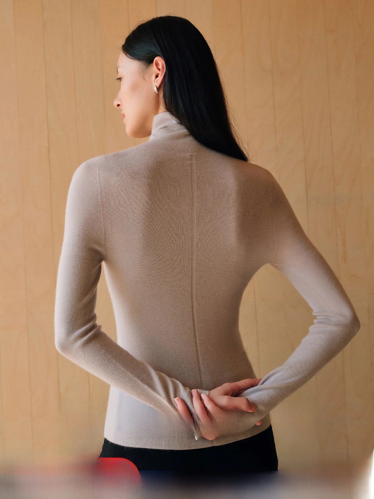 

Мягкий вязаный женский свитер-водолазка TEASEL с длинным рукавом, облегающий, модный, вязаный, с полной вязкой по всей поверхности