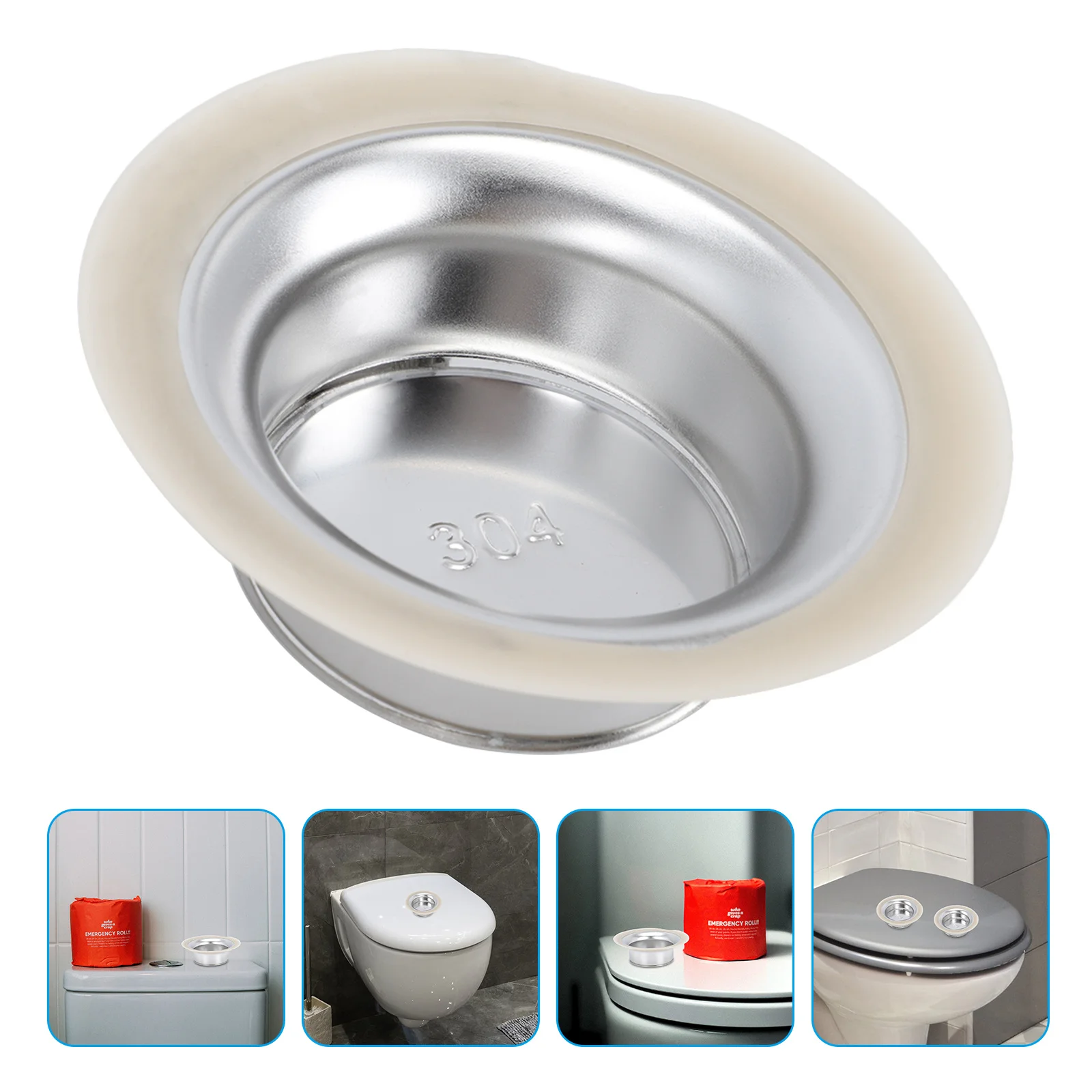 

1Pcs Squat Toilet Lid Deodorization Cover Anti-Odor Bathroom Tool Automatic Open Close Rubber Toilet Plug Tool