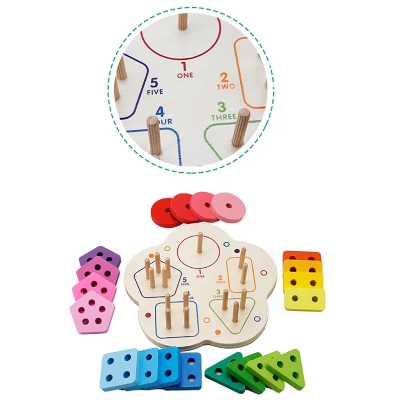 Kindergarten Fraction Learning Toy for Elementary School Puzzle Block Math Learning Toy for Brain Development