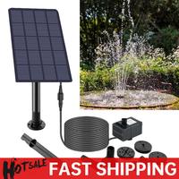 5W 5V Fountain Panel Pump 200L/h with Stake Solar Panel Water Pump Garden Decoration Watering System Energy Saving Kits for Pool