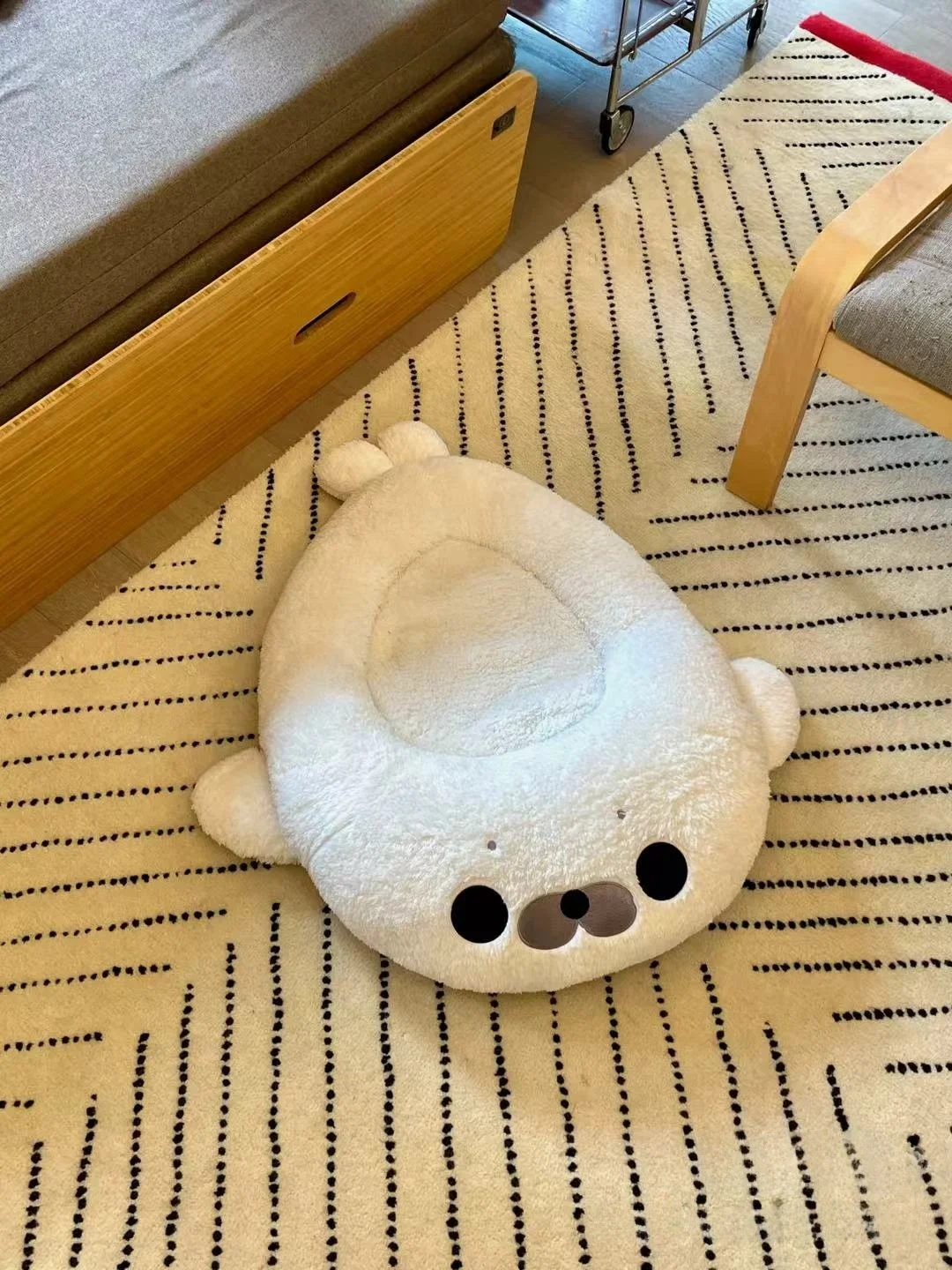 

Sozoo Seals Nest Thi Warm Quilted Pet Bed Semi-Closed Design Cozy Soft Plu Fabric Dog House for All Seasons