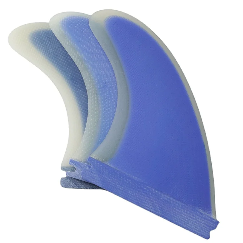 

Surfboard Fins Surfing Thruster Fins Single Tab Handcraft Fiberglass Two Colors Tri Fins