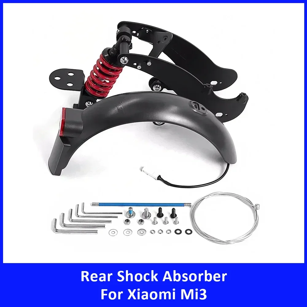 

Modificated Rear Suspension Kit for Xiaomi Mi3 Electric Scooter Accessories Rear Shock Absorber with Fender Warning Taillight