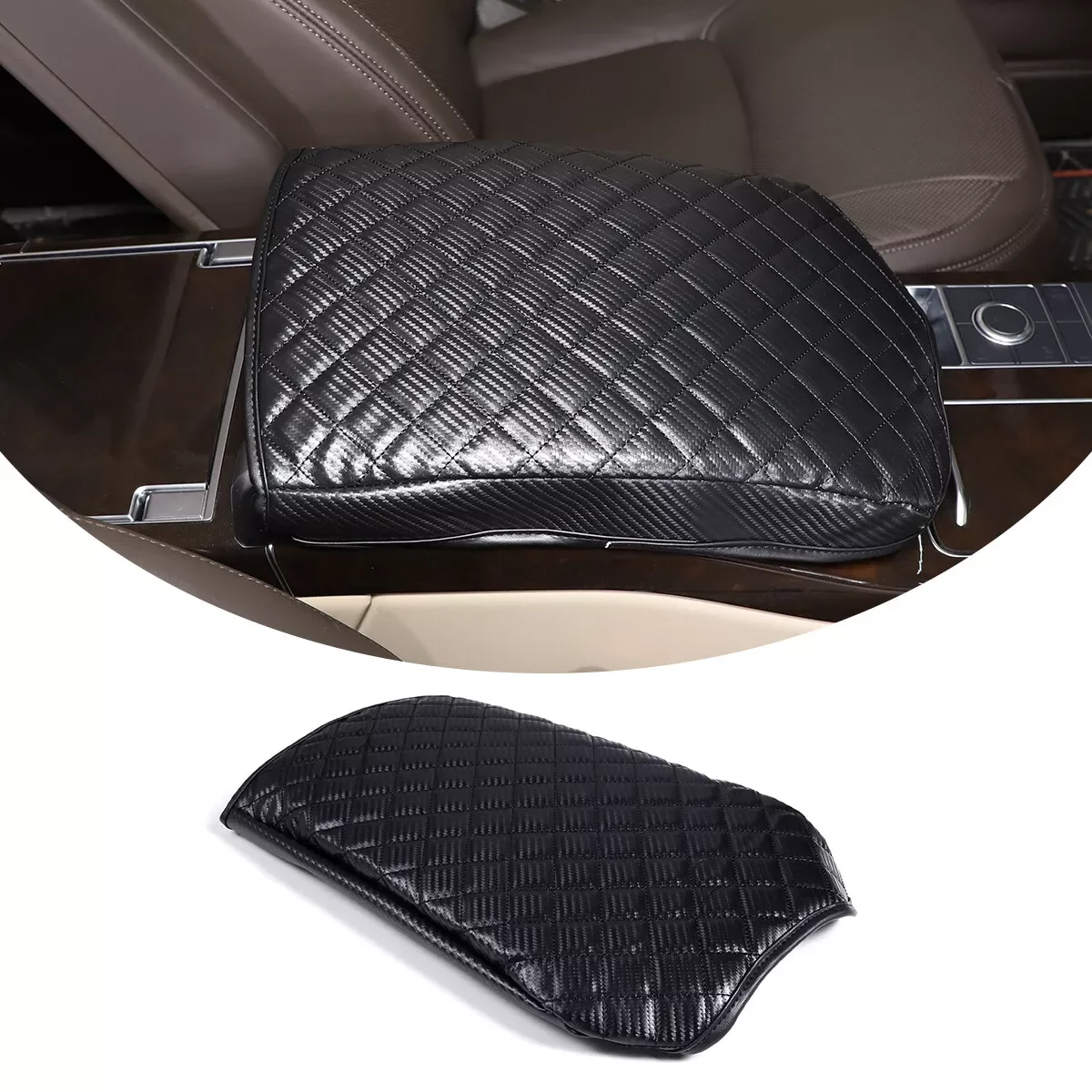 

Carbon Fiber Color Armrest Case Cover For Land Rover Range Rover Vogue 2013-2022