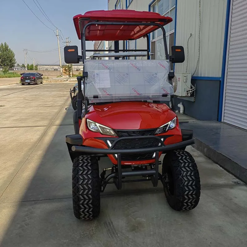 الكهربائية 4x4 فائدة الليثيوم ترقية على الطرق الوعرة نادي السيارات 48 فولت/60 فولت/72 فولت عربة جولف 6 مقاعد عربة جولف كهربائية #3
