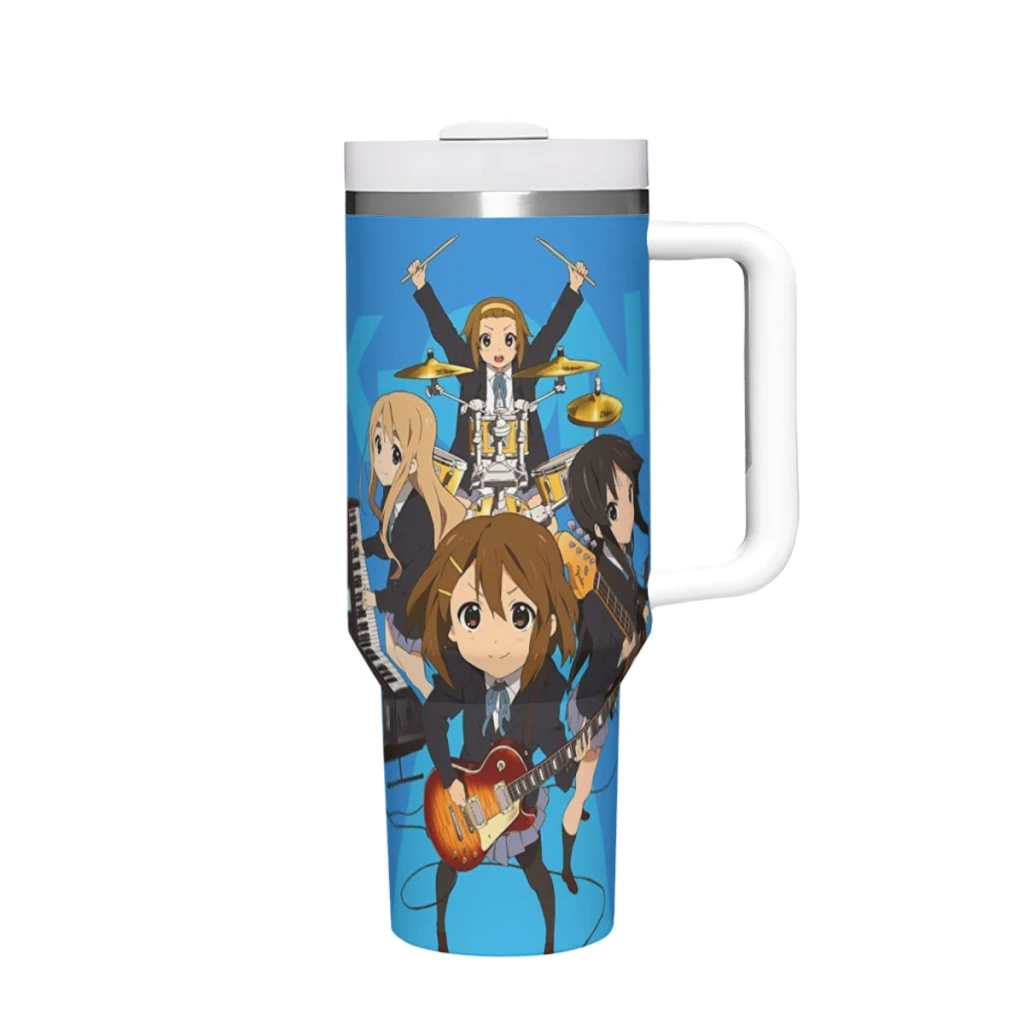 Car Travel Mugs New Debut Anime Kawaii K-on! Stainless Steel 304 Tumbler Water Bottle 40OZ