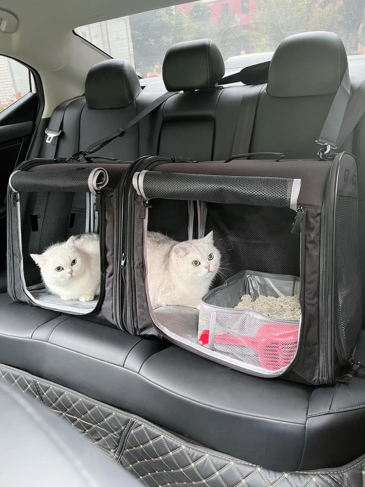 Car cat litter Small cage Pet ou seat Portable ag Foldable tent