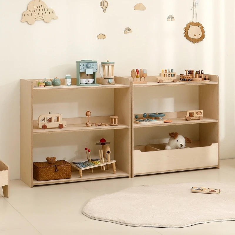 

Toy storage cabinet ins Hanfeng Montessori children's room layout bookcase kindergarten teaching aid cabinet shelf