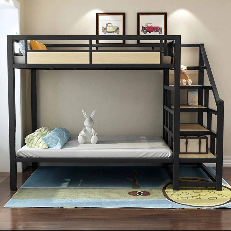 multifunctional wrought iron bed saves space bunk single apartment  dormitory bed and elevated bed.