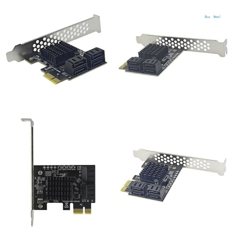 PCIE 1X SATA3.0 Card 4 Port with Low Profile Bracket PCIE to SATA3.0 6Gbps Controller PCIE to SATA3.0 Expansion Card