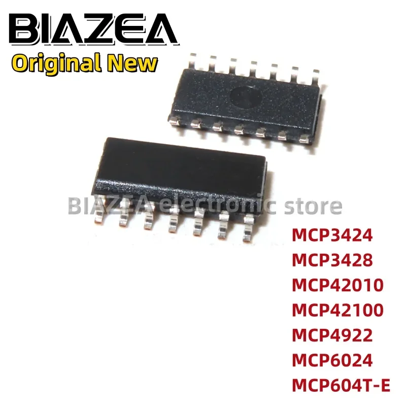 1piece MCP3424 MCP3428 MCP42010 MCP42100 MCP4922 MCP6024 MCP604T-E -I/SL SOP14 Chipset