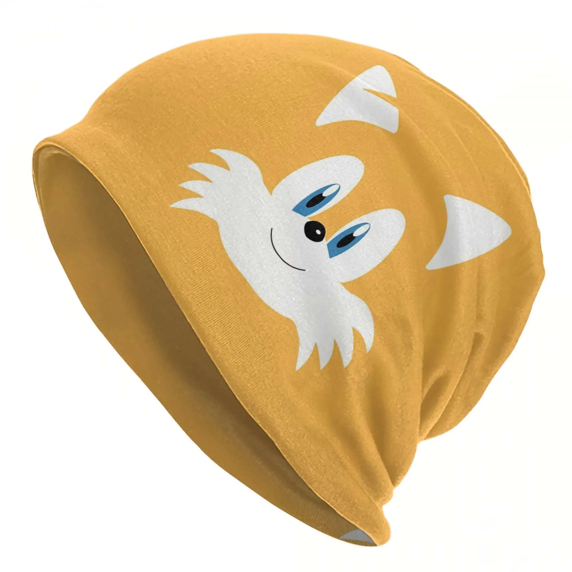 Miles Tails Prower Yellow Hedgehogs Skullies Beanies Hat Games Goth Men Women Outdoor Caps Warm Dual-use Bonnet Hats