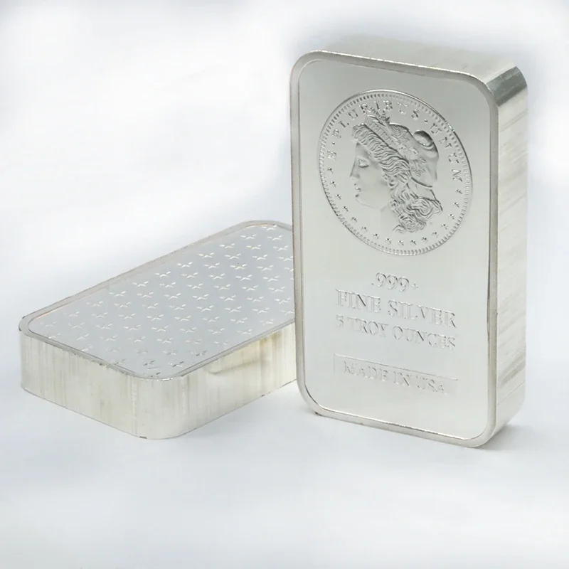 1 Piece No Magnetic Coin 5 OZ Silver Plated USA Badge Vacuum Sealed Packing Collectible Souvenir