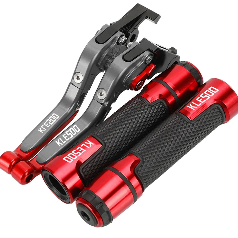 

Motorcycle Accessories Adjustable Brake Clutch Levers Handlebar Hand Grips ends FOR KAWASAKI KLE500 KLE 500 1991-2007 2006 2005