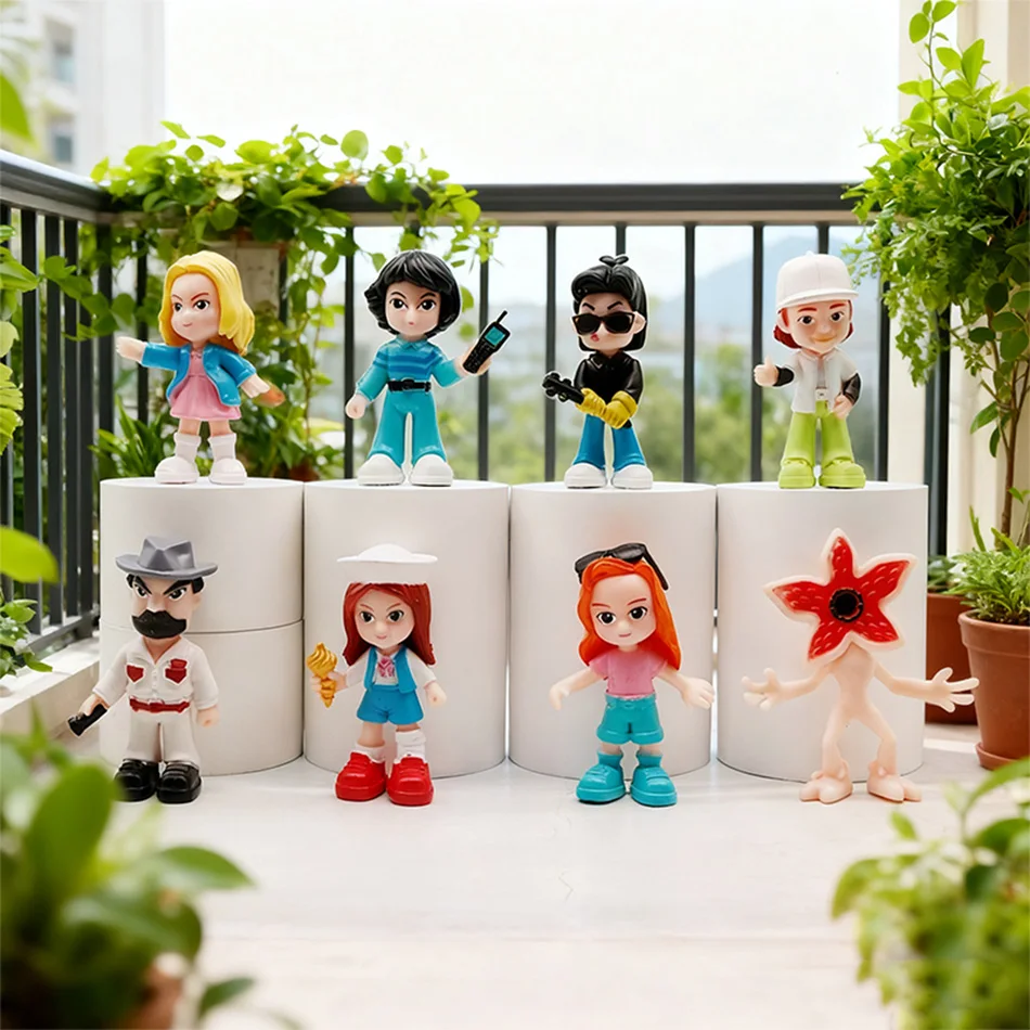 8PCS/SET Anime Figure Style Dolls Man-eating Flower Toys Figurine PVC Anime Figures Collection Cute Toys to kids Christmas gifts