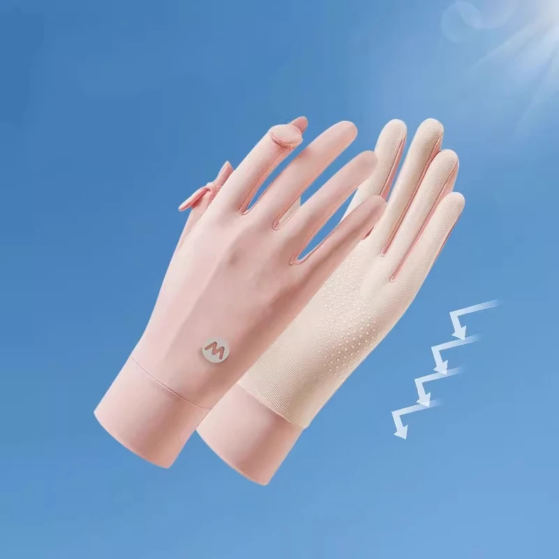 Summer Sunscreen Gloves Touchscreen Breathable Non Slip Hand Covers Women Thin Sun Protection Gloves for Driving Outdoor Travel image 5