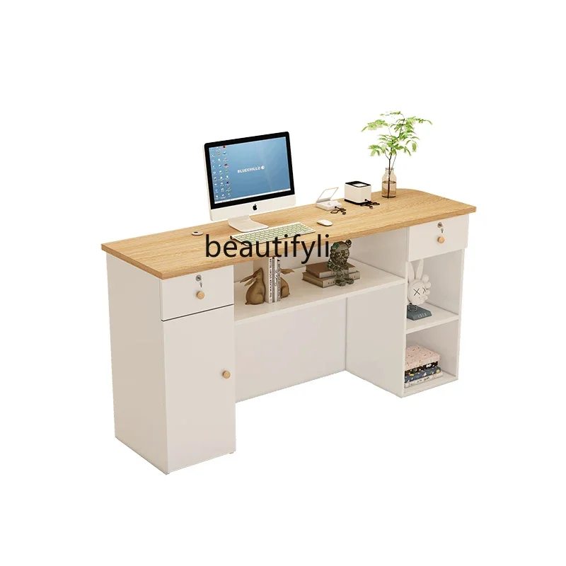 

New Women's Clothing Store Cashier Small Bar Counter Simple Modern Counter Beauty Shop Reception Front Desk