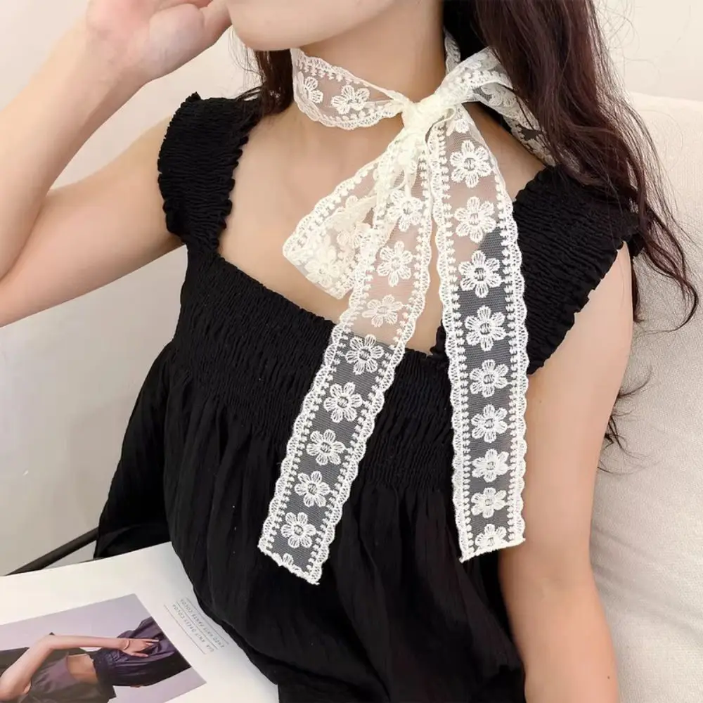 2025新款女士窄长丝巾 Y2K装饰领巾