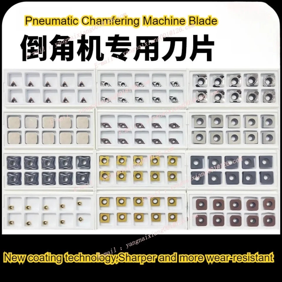 

10 шт., режущие вставки, пневматический станок для снятия фаски, C/R, угловое лезвие, инструмент для резки фаски, сменное обрезное лезвие