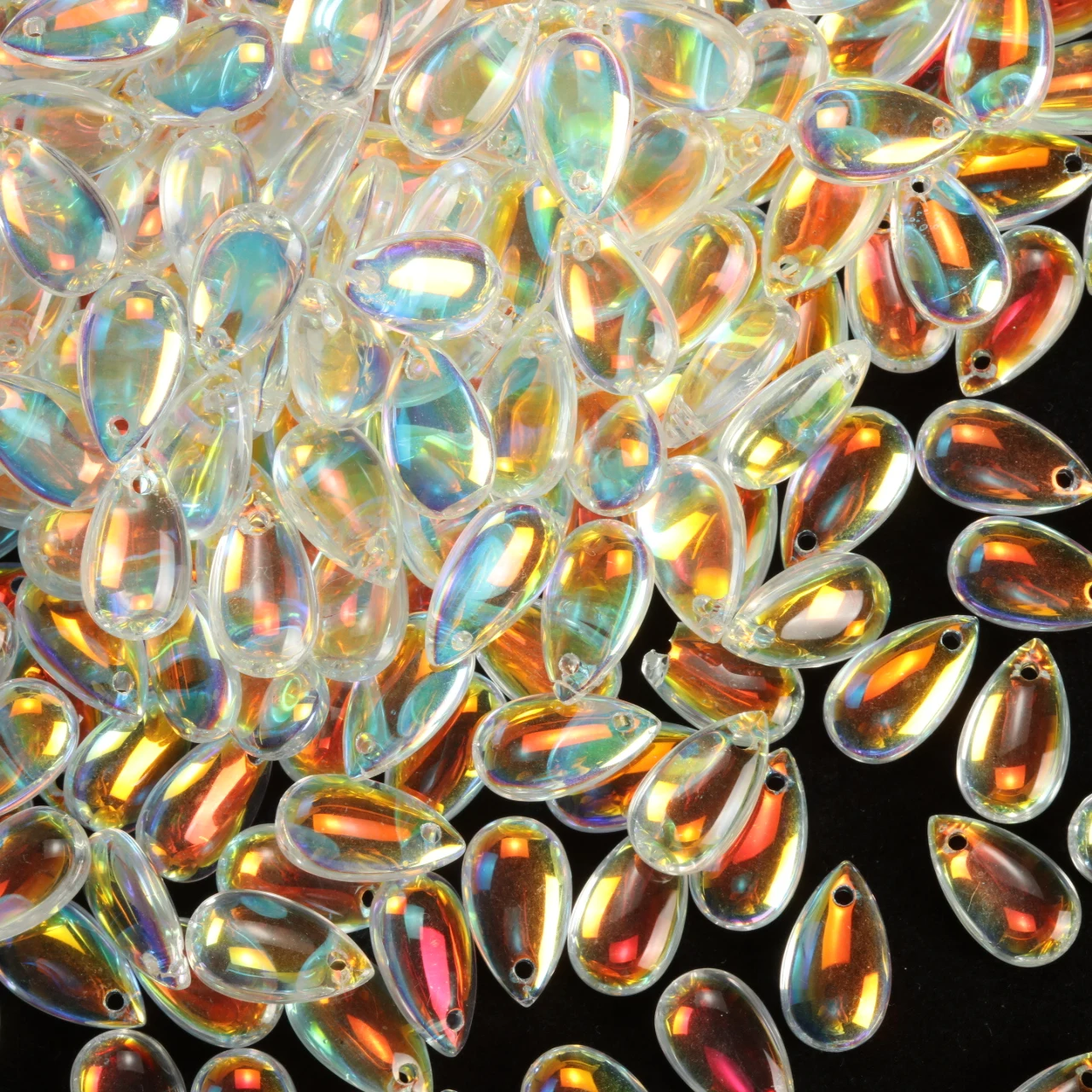 Colors Water Drop Czech Lampwork Glass Beads For Jewelry Making Diy Needlework Bracelets Earrings Hairpin Findings 8x14mm