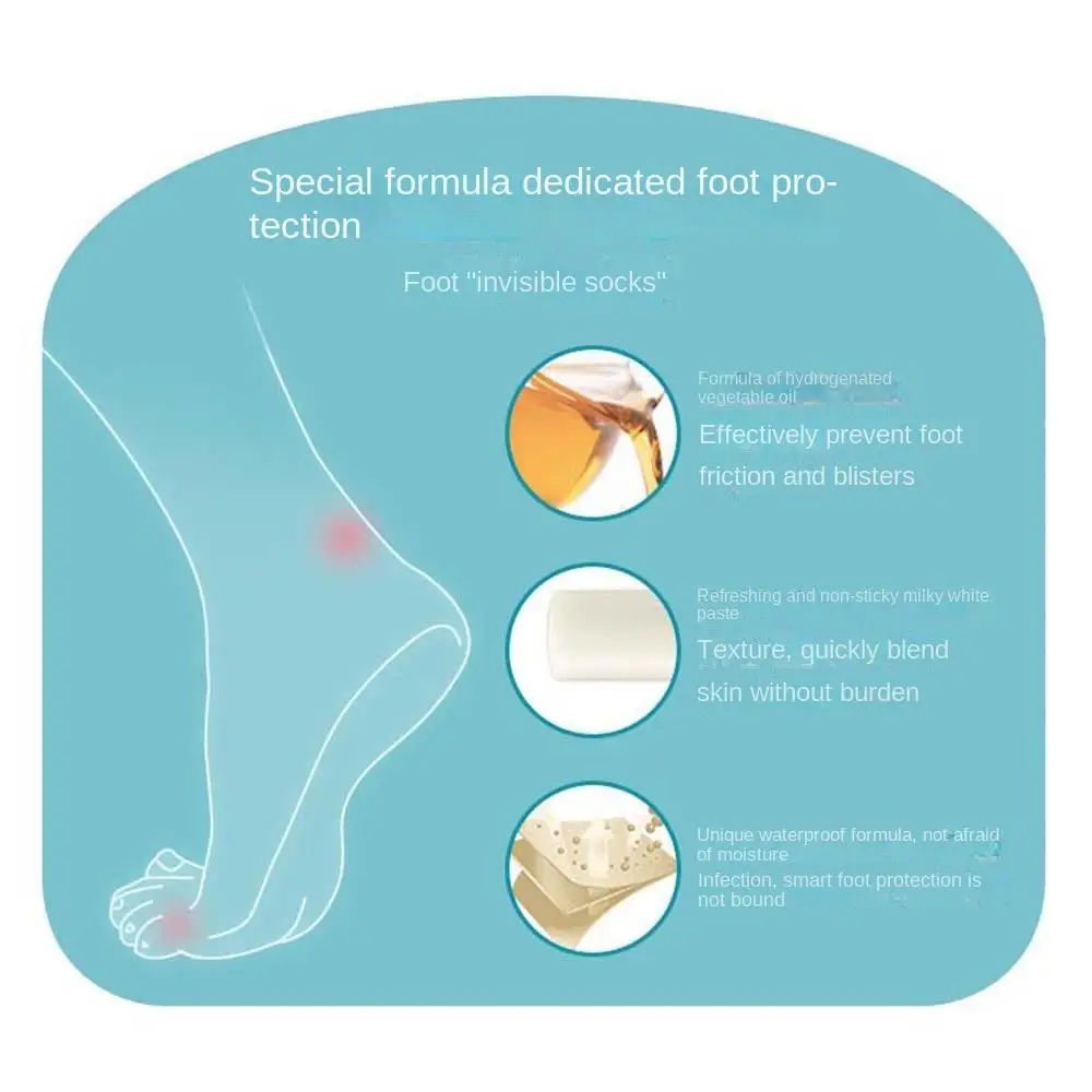 발 보호대 발 리페어 크림, 피부 관리 크림, 물집 방지, 보이지 않는 보호, 통증 완화, 발 뒤꿈치 밤 스틱, 야외