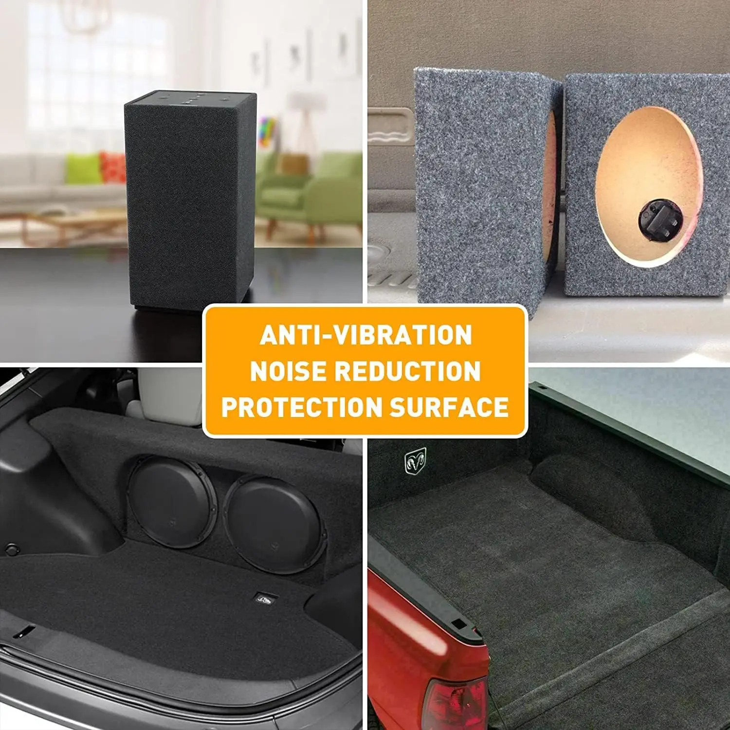 DJ Speaker Cabinet Grey Carpet Cover Subwoofer Bass Parts For HiFi Car Audio Home Theater Professional Sound-Absorbing 100x20cm