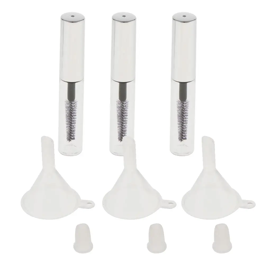 Tubo vazio do rímel, frasco DIY, refil, 3pcs, 4ml