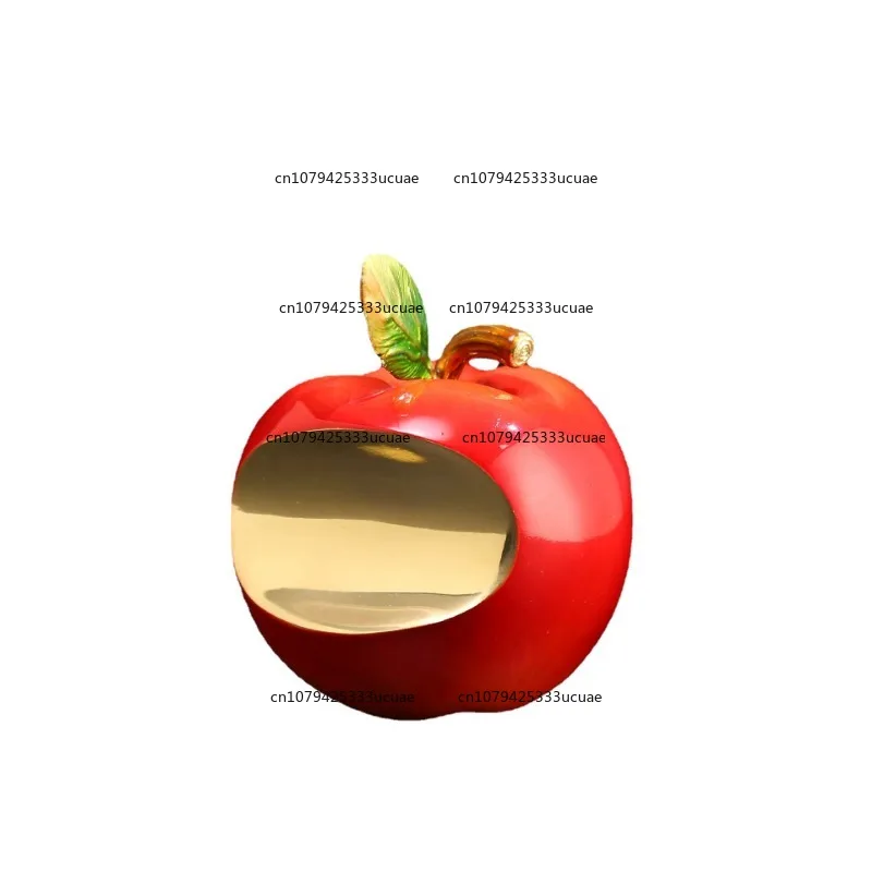 

Brass Peaceful Apple Ornament Creative Home Decor Living Room Car Craft Decoration Birthday Gift
