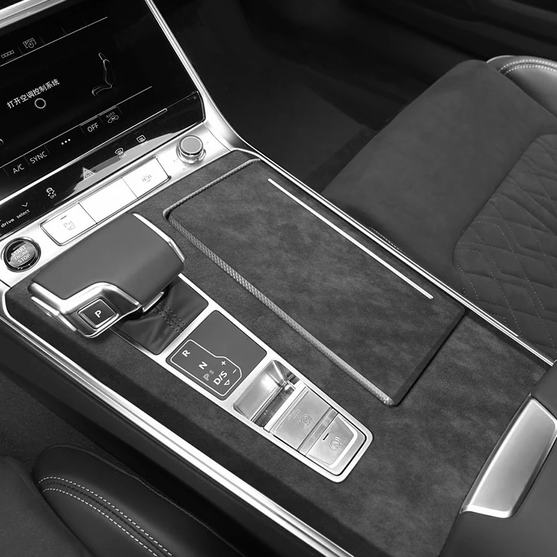 

For Audi C8 A6 A7 S6 S7 (2019-2025) Center Console Panel Trim Frame Sticker Made of Alcantara Car Interior Tuning Accessories