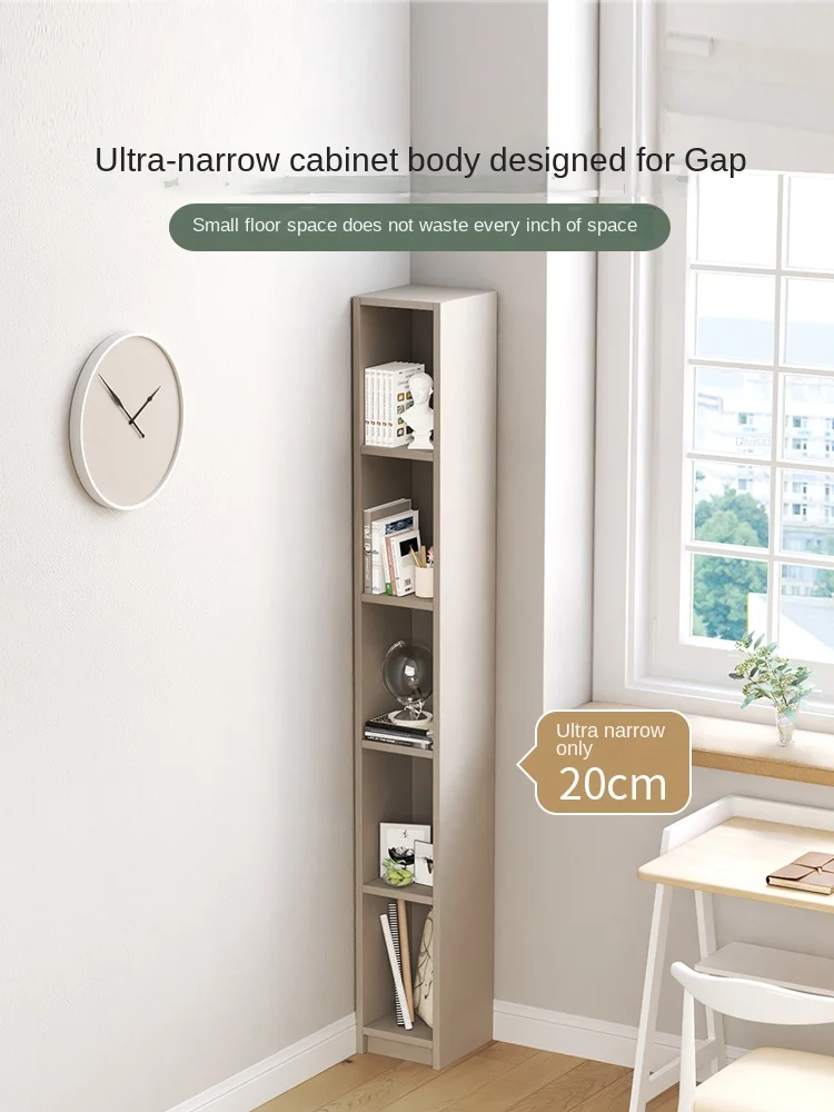 YY Narrow Storage Cabinet Narrow Storage Rack Ultra Narrow Bookshelf Floor Small