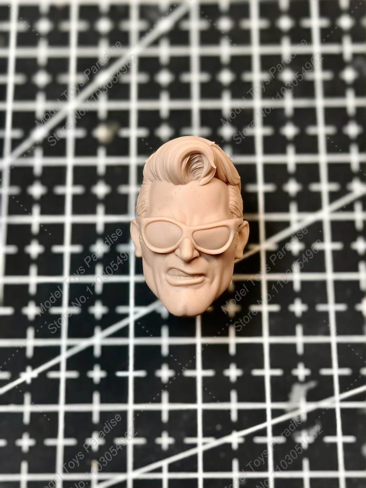 Unpainted DIY Head Sculpt 1/12 Scale Men Soldier Plastic Super Hero White Model Head Fit 6Inch Action Figure Body