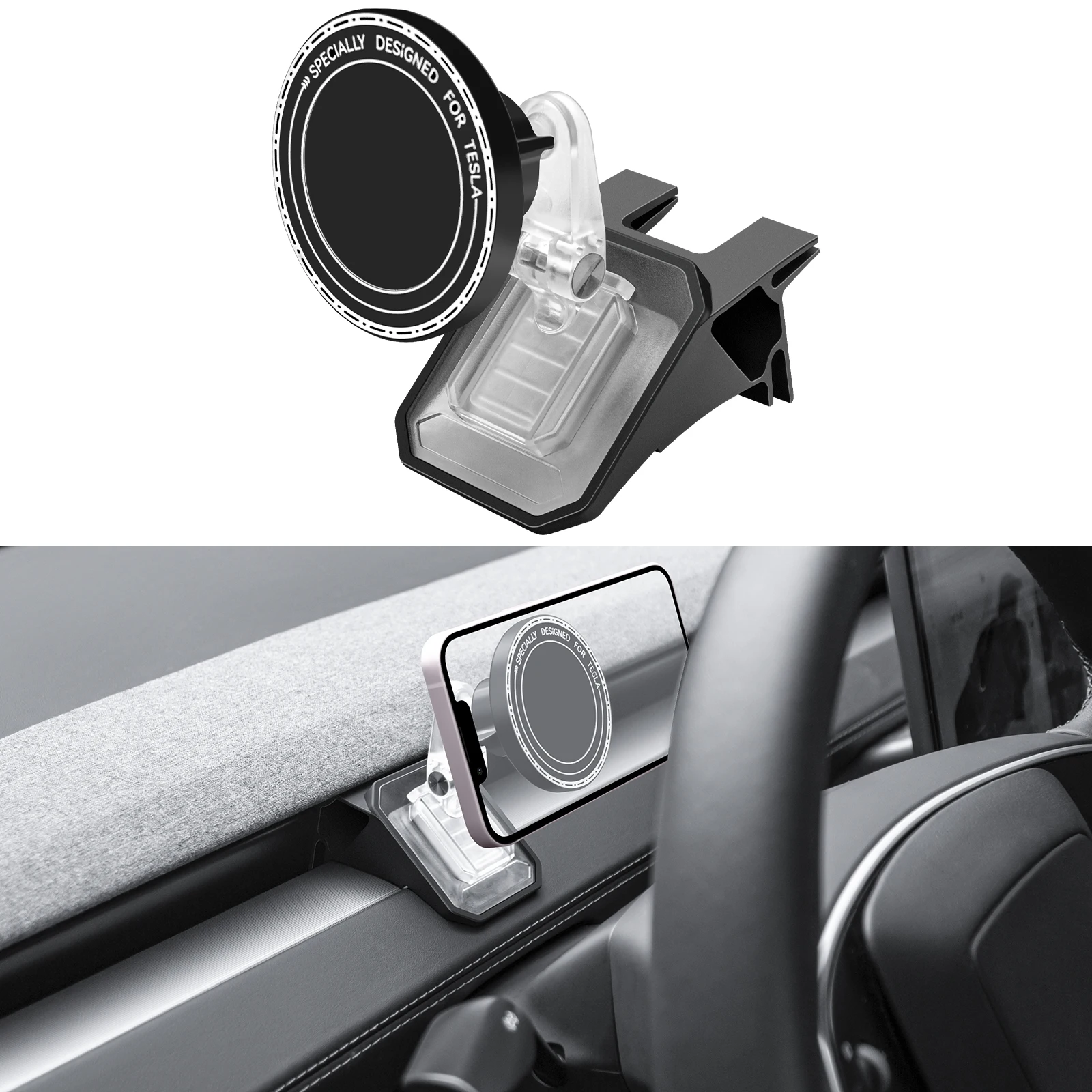 

Car Dashboard Phone Mount for Tesla New Model Y Juniper 2026 and 2024-2025 Model 3 Highland Accessories for All Smartphone